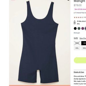 Girlfriend Collective Midnight Bike Unitard